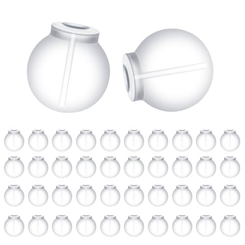 Lyreh 100stk Ohrringverschlüsse Gummi, Bequeme Undurchdringliche Weiche Sicherheitsverschlüsse aus Gummi Klare Rutschfeste Ohrringstopper Sicherer Sitz für Ohrstecker Creolen Piercings