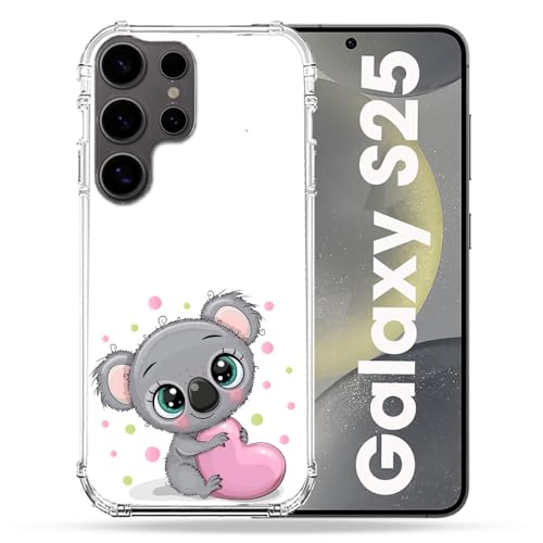 Coque Samsung S25 Cokitec Koala Cœur antichoc transparente