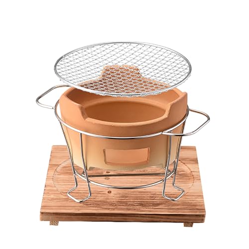 Parrilla de carbón para camping, parrilla portátil multifuncional para cocinar al aire libre, picnics, senderismo y patios