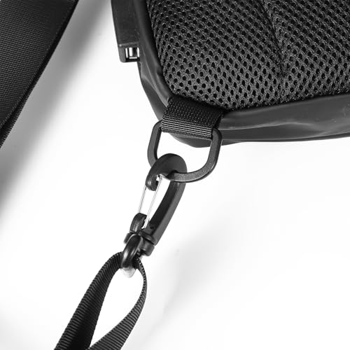 Aroncent Sling Crossbody Bag torba na klatkę piersiową, męska torba na klatkę piersiową, duża pojemność, torba na motocykl, wiatr, torba męska, wodoszczelna, czarna, czarny