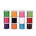 Produktbild byou Polyester Schnur, Schmuckbänder 12 Rolls 1mm Mehrfarbig Gewachste Baumwollschnur für Handwerksfertigung DIY Bördeln Halskette Armband Handwerk Schmuckherstellung 120m