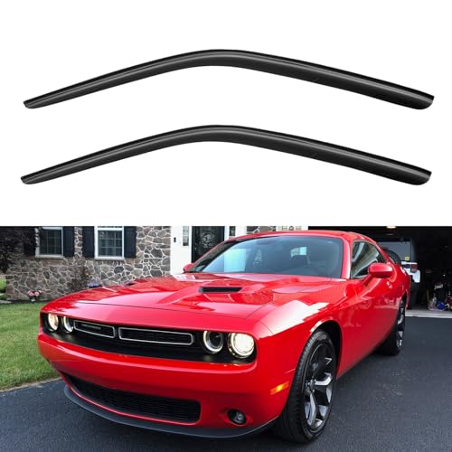 Image of Window Visors Rain Guards for 2008-2023 Dodge Challenger, Out-Channel Window Vent Wind Deflectors Visors Shades for 08-23 Challenger
