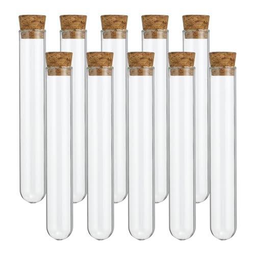 Tubes à essai en verre transparent avec bouchon pour stockage 10ml