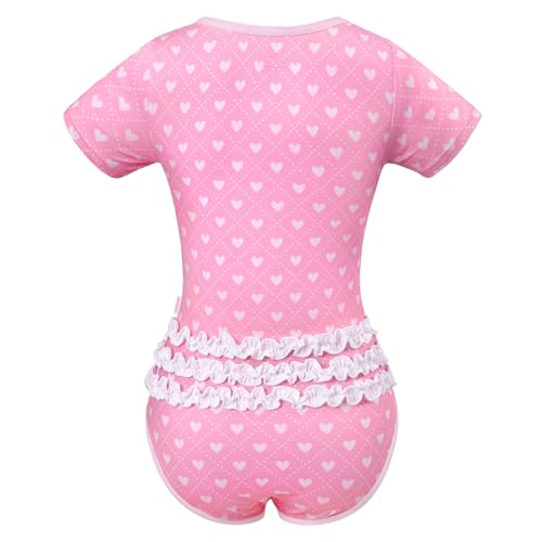 Littleforbig Silky Romper Onesie Pajamas Bodysuit - Blushing Baby Ruffle Butt Onesie3