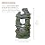 Alpine Corporation WIN1648 39" Stacked Stone Rainforest Fountain with Cool White LED Lights – Cascading Waterfall Feature for Garden, Patio, and Outdoor Décor