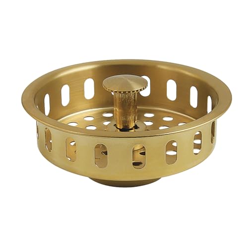 Kingston Brass KBP2007 Made to Match Kitchen Sink Basket Strainer, Brushed Brass by Kingston Brass - Used condition - US$55.67