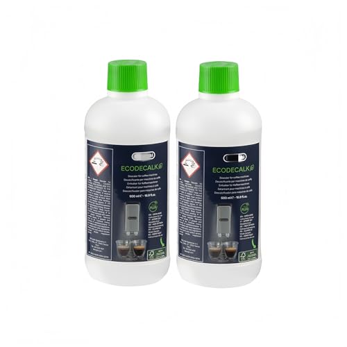 Líquido Descalcificador 500 Ml * 2 Botellas, Compatible Con Delonghi Cafeteras Agente Descalcificador. Líquido Limpiador 5 Veces Por Botella.