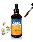 Herb Pharm Certified Organic Valerian Root Liquid Extract for Relaxation and Restful Sleep, Organic Cane Alcohol, 4 Ounce