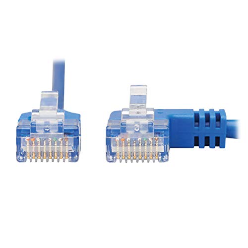 Cable de red Tripp Lite Cat6 ángulo derecho 7 ft azul miniatura 3