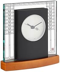 Bulova Glasner House Desk Clock B 7750 | 6 . 25 " Cherry Wood Base with Frank Lloyd Wright Art item