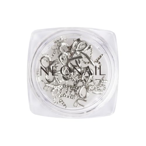 NÉONAIL Decorazione Delle Unghie 3D Nail Art Archi - Decorazioni Unghie - Nails - Accessori Unghie - Glitter Unghie Nail Art - Decorazioni Unghie 3D - Disegni Per Unghie - Argento