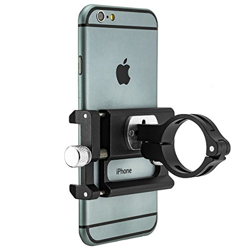 GUB Fahrrad Handyhalterung Aluminium Motorrad Scooter Fahrrad e-Bike Universal Handy Halterung Schnellspanner Lenker für Handy Halter drehbar für 4,7-7,2 Zoll Smartphone, Navi