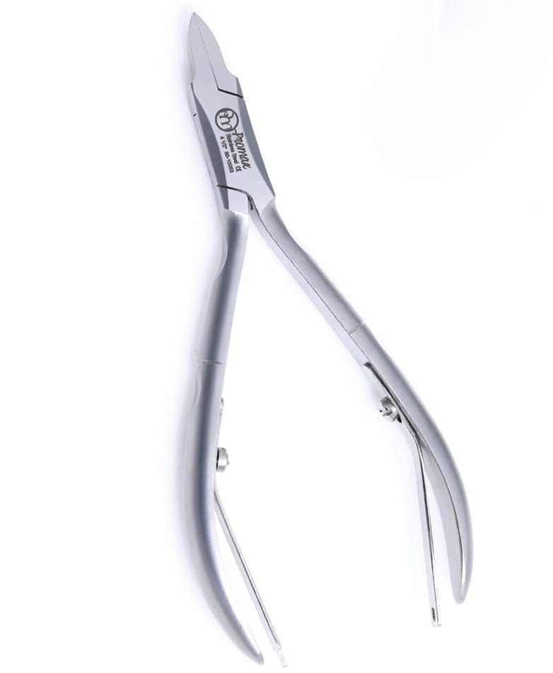 ProMax Ingrown Toenail Nipper/Clipper-Toenail & Nail Nipper-Clipper-Box Joint Double Spring 4.5"-Ergonomic Style Straight Jaw with Very Fine and Sharp Blades, Surgical Grade Stainless Steel-80-10053