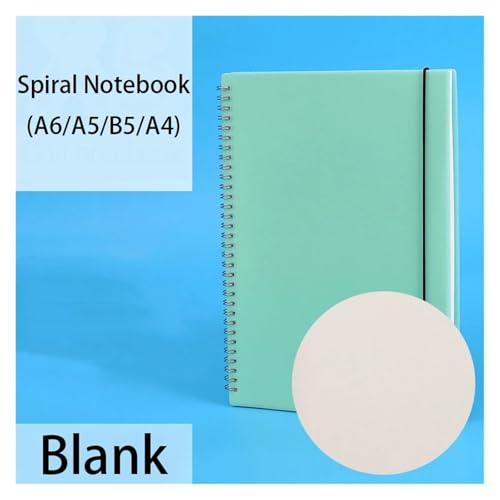 Cahier à spirale vert grand format A4 avec reliure double bobine robuste