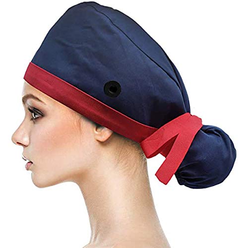 GJKK Unisex OP Haube Kappe Staubmütze Kochmütze Verstellbar Lustig mit Motiv Bandana Krankenschwester Cap OP Kappe Stoff Cover