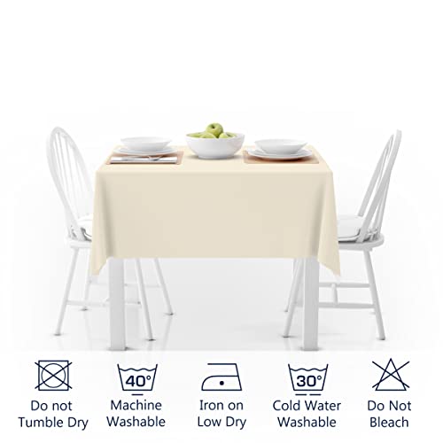 Encasa XO Dining Table Cover, Natural, 56 x 56 inch (Square) - Image 3