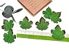 HukDok Mulberry Paper Maple Leaves Artificial Leaf Craft Leaves for Scrapbooking Wedding Doll House Supplies Card DIY Craft Project Party Decoration. (Green) #5