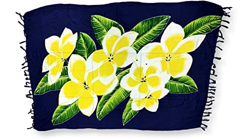 Canga de Praia Viscose Estampa Floral (as2, alpha, one_size, regular, Azul Marinho)
