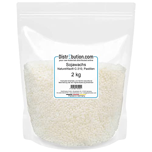Sojawachs Pastillen 2kg NatureWax® C-310 natürliches Wachs für Kerzen