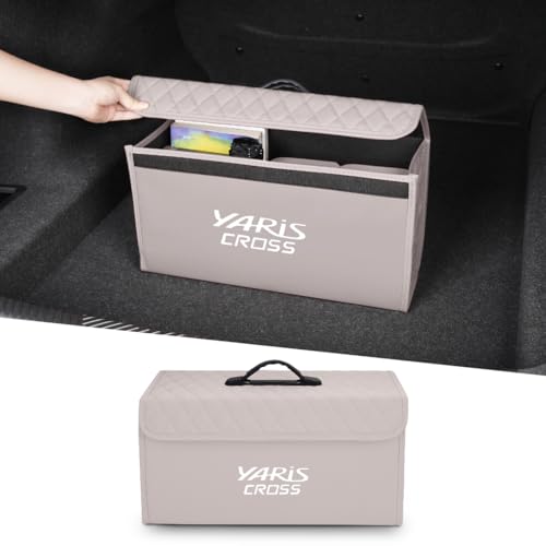 【ヤリス クロス 専用】車 トランク 収納 ボックス YARiS CROSS 専用ロゴ ヤリス クロス X G Z GR アドベンチャー グレート 車用 収納ケース ツールボックス 大容量 折り畳み可能 防汚 滑り止め 蓋付き 雑貨収納(ヤリス クロス 専