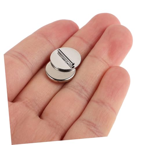 Evita perforar la ropa con este convertidor magnético redondo plata para broches 4