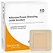 Carbou Silicone Foam Dressing with Adhesive Gentle Border,10Pcs Waterproof 3