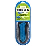 PROFOOT Workaday Shoe Insoles for Men (Sizes 8-13) - High Impact Gel Cushioned Insoles for Heel, Knee, Leg & Back Pain Relief, Arch Support Inserts for Work Boots & Shoes – 1 Pair