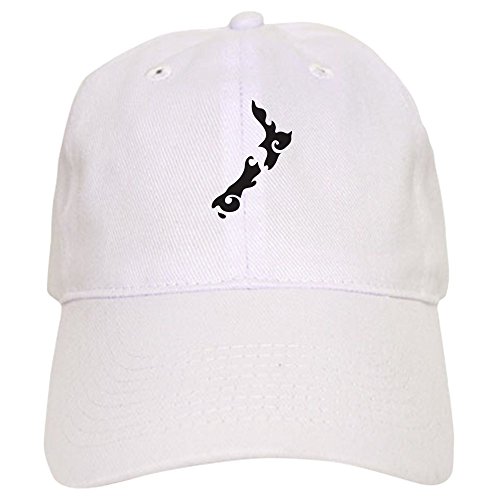 CafePress NZ New Zealand Map Tattoo Style Unique Adjustable Baseball Hat