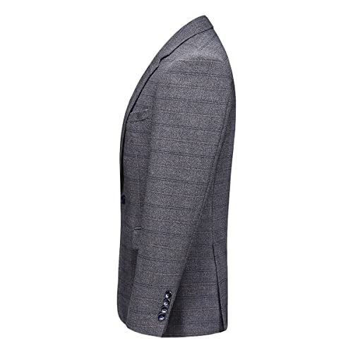 Mens Plaid Blazer Jacket Tweed Sports Coat Slim Fit Casual Single Breasted Blazer For Men X-Small #TOP3