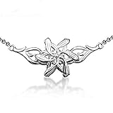  Halskette mit Blumenmotiv-Anhänger der Elfenkönigin Galadriel - inspiriert von „Herr der Ringe“, „The Hobbit“