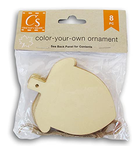Crafters Square Autumn Color-Your-Own Ornament Craft - Wood Acorn Shape
