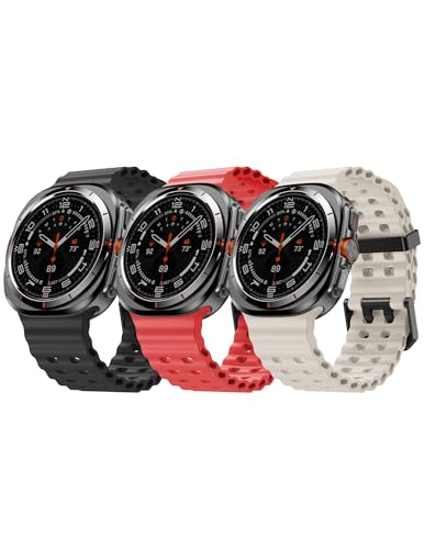 Bracelet Samsung Galaxy Watch Ultra confortable en silicone pour éviter les irritations 47mm