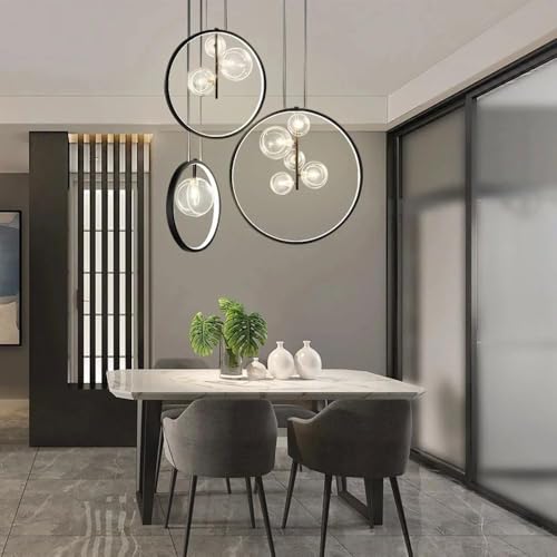 Anillo de luz LED para techo negro de diseño moderno en cocina y dormitorio 2