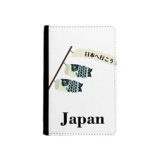 Porte-passeport japonais Koinobori de fabrication artisanale avec motifs traditionnels