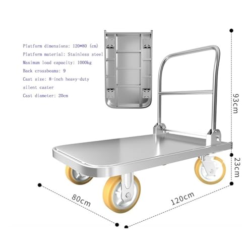 Carretilla multifuncional plegable con ruedas de 8 pulgadas miniatura 2