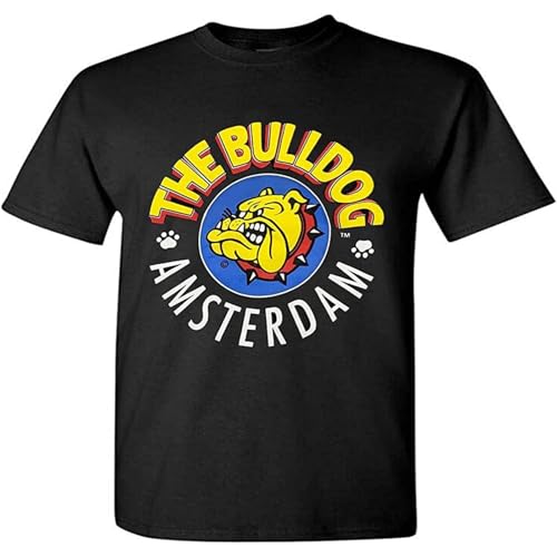 The Bulldog Amsterdam Coffee Shop Official T Shirt Mens XL Black wLogo Graphic L Black XL