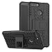 Huawei P Smart case,LiuShan Shockproof Heavy Duty Combo Hybrid Rugged Dual Layer Grip Cover with Kickstand for Huawei P Smart Smartphone (with 4in1 Packaged),Black