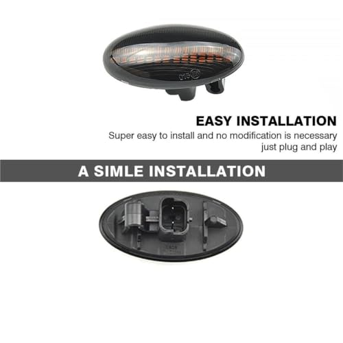 Luz indicadora lateral dinámica con parpadeo secuencial para Citroen C4 3