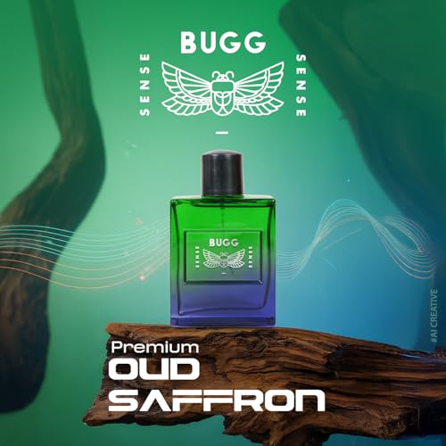 Image of BUGG Sense By Riya Perfume for Men | 100 ml | Long Lasting | Leathery,Oudh & Incense Scent | Ideal Gift For Men | Fragrance Spray | Eau De Parfum