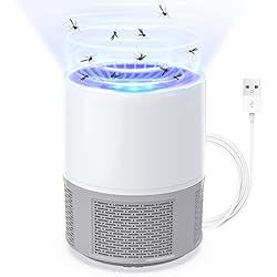 Lámpara antimosquitos, eléctrica antimosquitos Exterior, Interior, USB Mata Mosca eléctrica Trampa de Mosquitos, Asesino de Insectos, sin Ruido Asesino de Mosquitos, eficaz