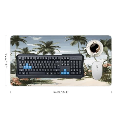 Pad Mouse Grande con Base de Goma y Diseño Tropical miniatura 2