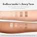 ELROEL BLANC Cover Cream Stick V - Korean Color-Changing Foundation with Detachable Brush - Full to Medium Coverage Base Makeup (201 Light, 0.45 oz)