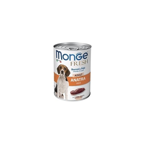 Monge Fresh Adult Pato - Comida húmeda para Adultos y Perros (Comida enlatada de Pato Fresco, Alta…