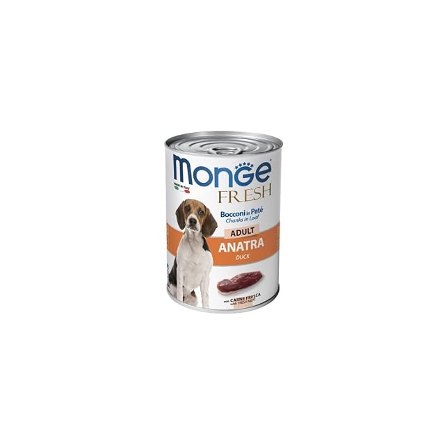 Monge Fresh Adult Pato - Comida húmeda para Adultos y Perros (Comida enlatada de Pato Fresco, Alta…