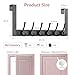 BAKON Over The Door Towel Rack with 6 Hooks, Heavy Duty Over Door Hooks for Hanging Clothes Coat Hat Jacket, Door Hanger Home Organizer for Bathroom Closet Bedroom Kitchen (1, Black)