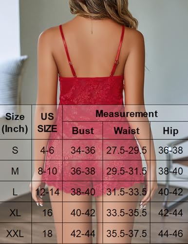 Image of Avidlove Sexy Pajama Set for Women Floral Lace Lingerie Set Sheer Sleepwear See Through Cami Shorts 2 Piece