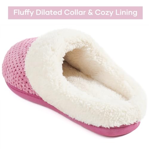 Image of ULTRAIDEAS Women's Breathable House Slippers with Memory Foam, Lightweight Cotton Blend Lining, Indoor Outdoor Slip On Design, Non Slip Rubber Sole for Bedroom, Machine Washable