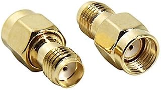 SMA to RP-SMA Adapter, 10-Pack RPSMA Male to SMA Female RF Coax Coaxial Connector RFAdapter for Antenna, FPV Goggles, WiFi Router, Camera