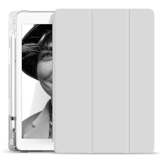 Capa Para iPad 9ª 8ª 7ª Geração 10.2" Smart Case Slim Com Suporte a Caneta e Fundo Transparente Proteção Total- Anti Impacto/ Auto Sleep /Tampa Magnética/ Premium Resistente Funcional