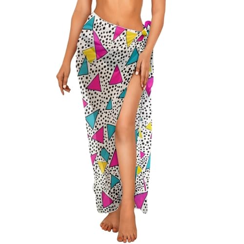 TOADDITDO Beach Cover Ups for Women See-Through Swimwear Bikini Wrap Chiffon Bikini Wrap Skirt for Travel Vacations